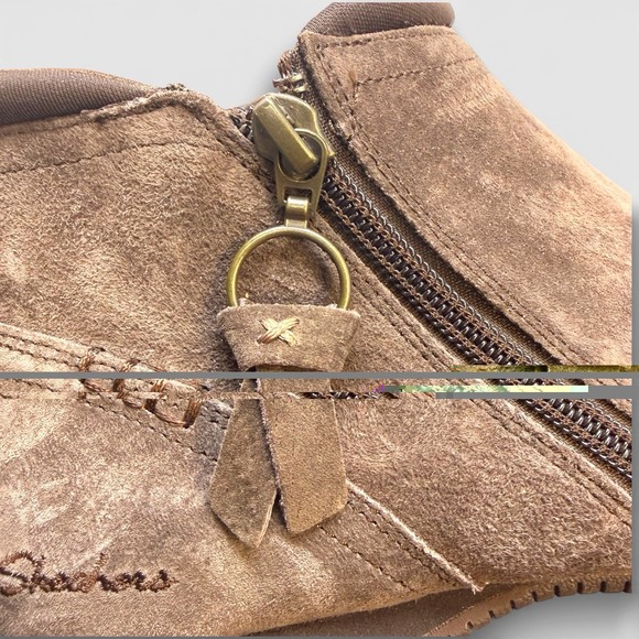 Skechers Relaxed Fit Air Cooled Memory Foam Brown Suede Ankle Boot Size 9 - Picture 13 of 13